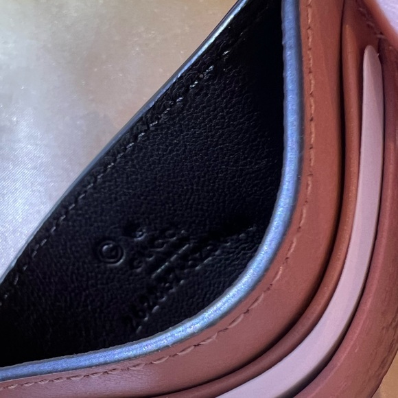 NEW GUCCI Micro Guccissima Leather Card Case Holder in Soft Pink - Picture 5 of 5